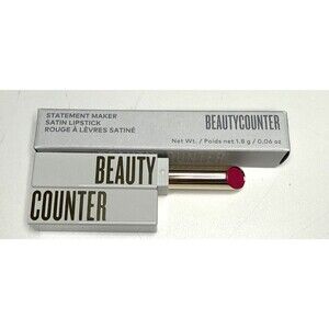 Beautycounter Statement Maker Satin Lipstick Electric Pink Full Size .06 oz NIB